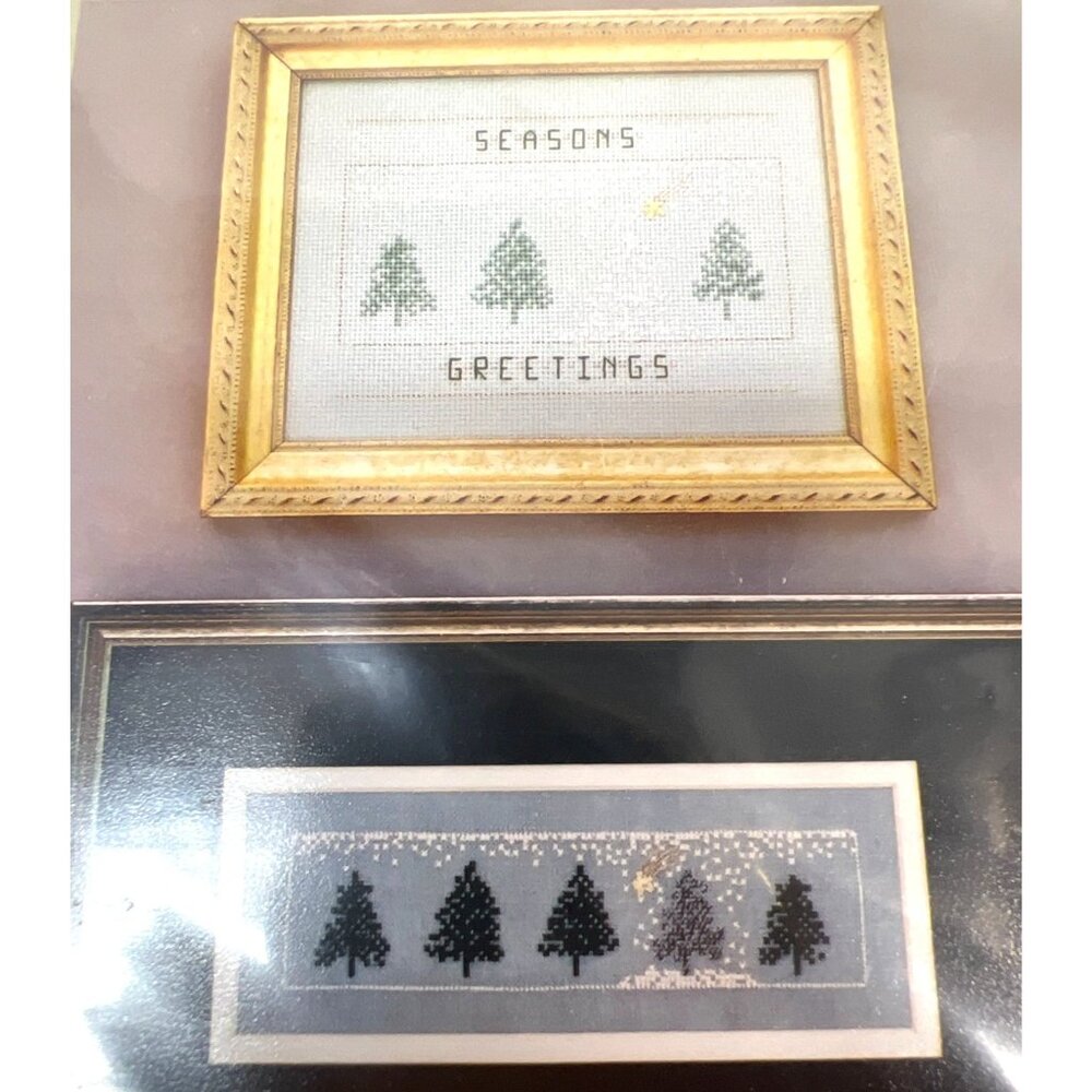 RARE Country Colonial Seasons Greetings Cross Stitch Chart & Instructions
